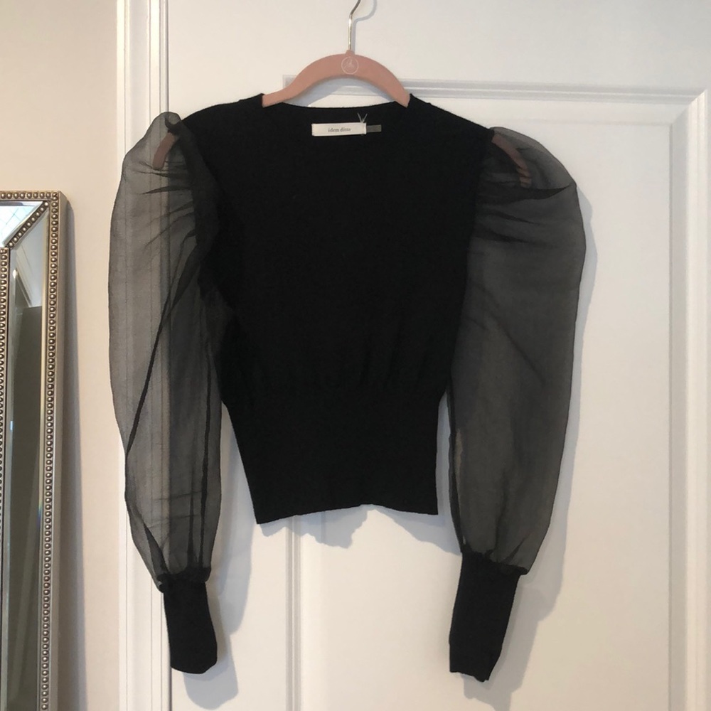 Idem ditto organza sleeve sweater